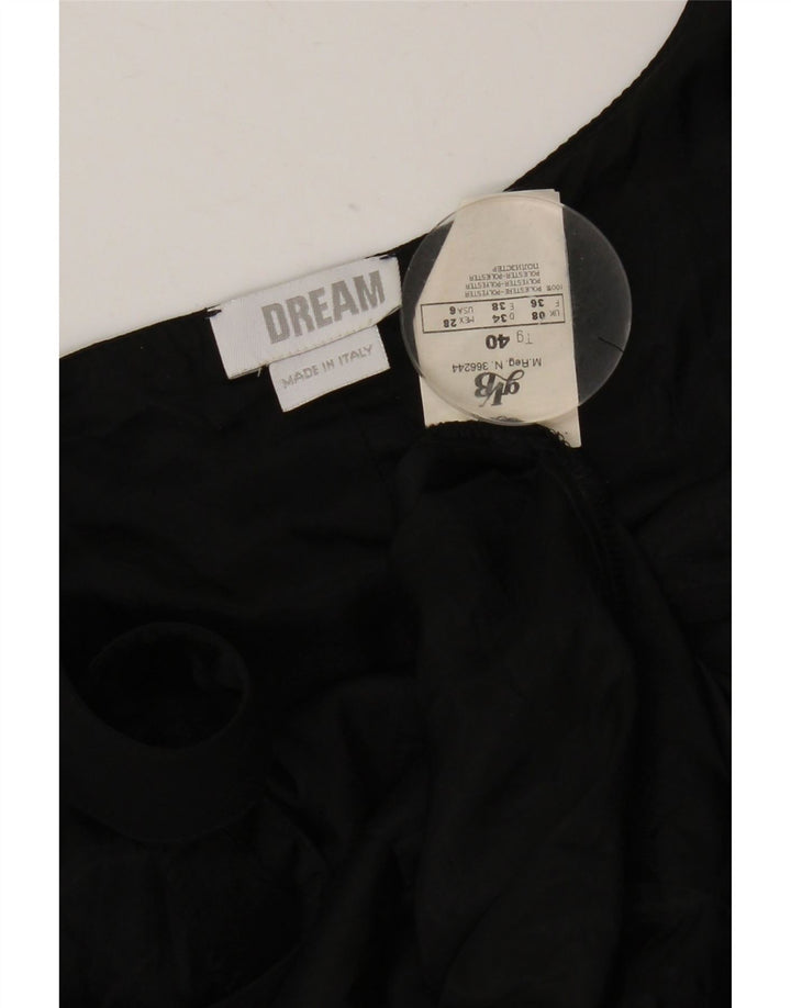 Abito da sera senza maniche a trapezio da donna Dream UK 8 piccolo poliestere nero