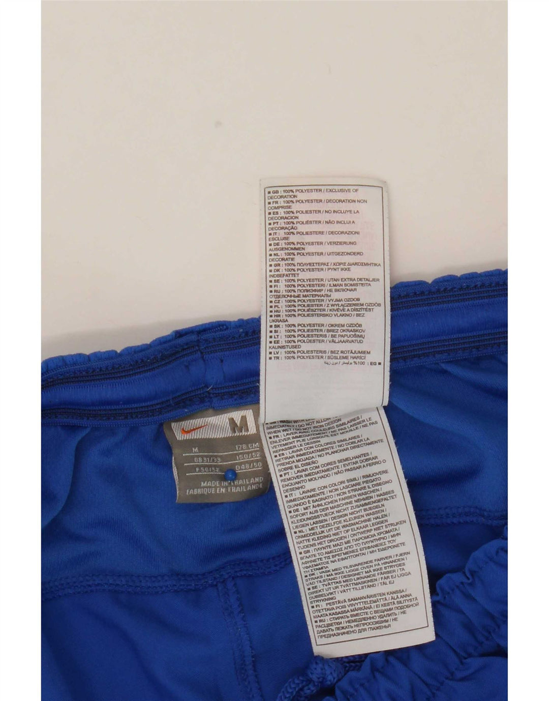 Pantaloncini sportivi Nike da uomo in poliestere blu medio