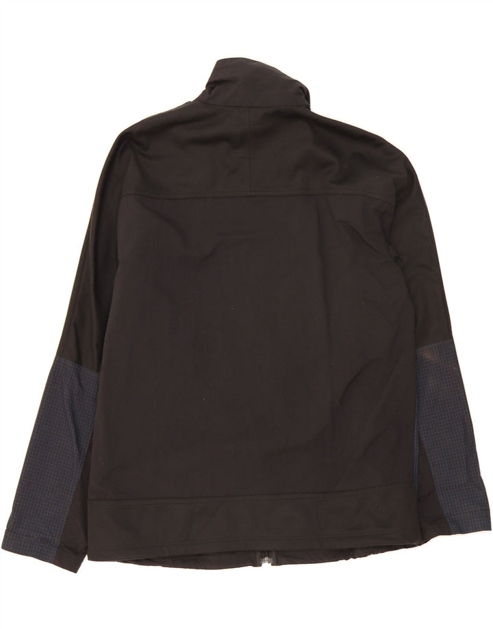 ADIDAS Mens Rain Jacket UK 38 Medium Navy Blue Colourblock Cotton Vintage Adidas and Second-Hand Adidas from Messina Hembry 