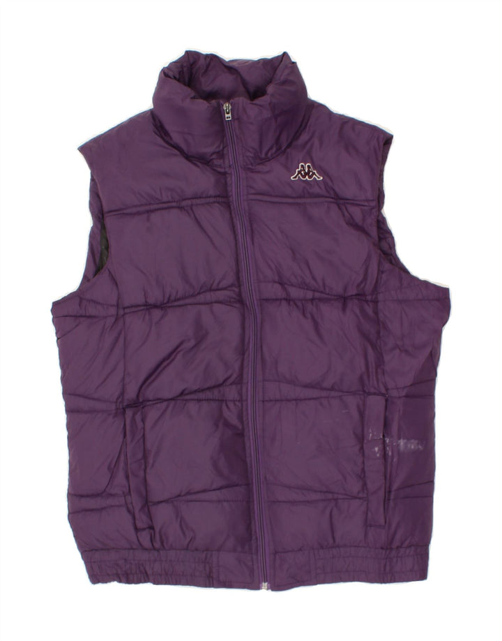 KAPPA Womens Padded Gilet UK 14 Medium Purple Polyester Vintage Kappa and Second-Hand Kappa from Messina Hembry 