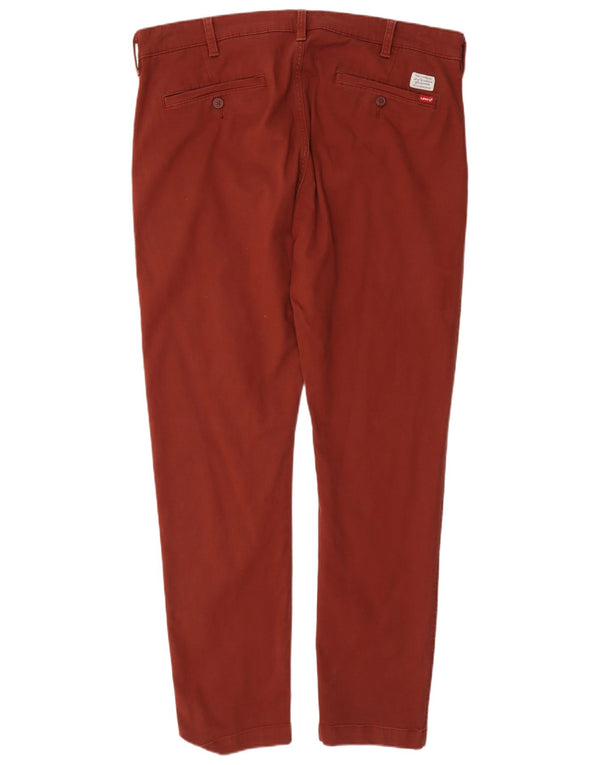 Pantaloni chino slim affusolati da uomo Levi's W38 L32 in cotone bordeaux