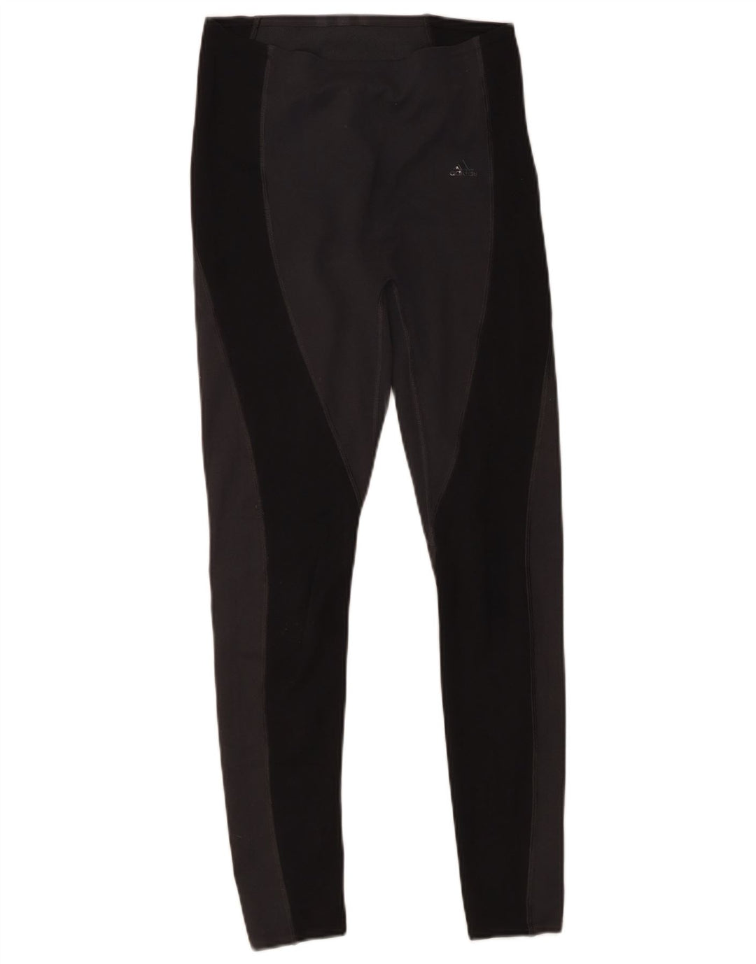 Leggings Adidas da donna UK 8/10 Small Nero Colourblock Poliestere