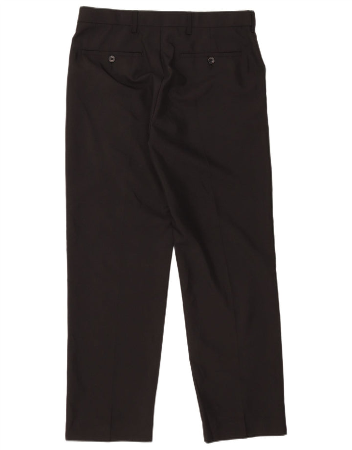Pantaloni chino vestibilità regolare da uomo Marks & Spencer W32 L29 poliestere nero
