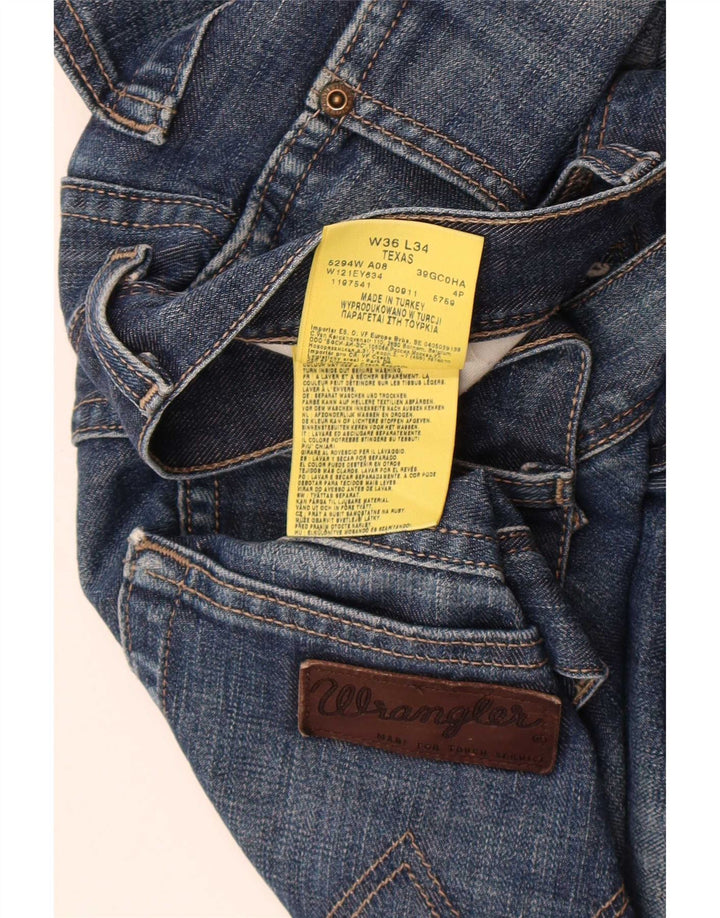Jeans dritti da uomo Wrangler Texas W36 L34 cotone blu