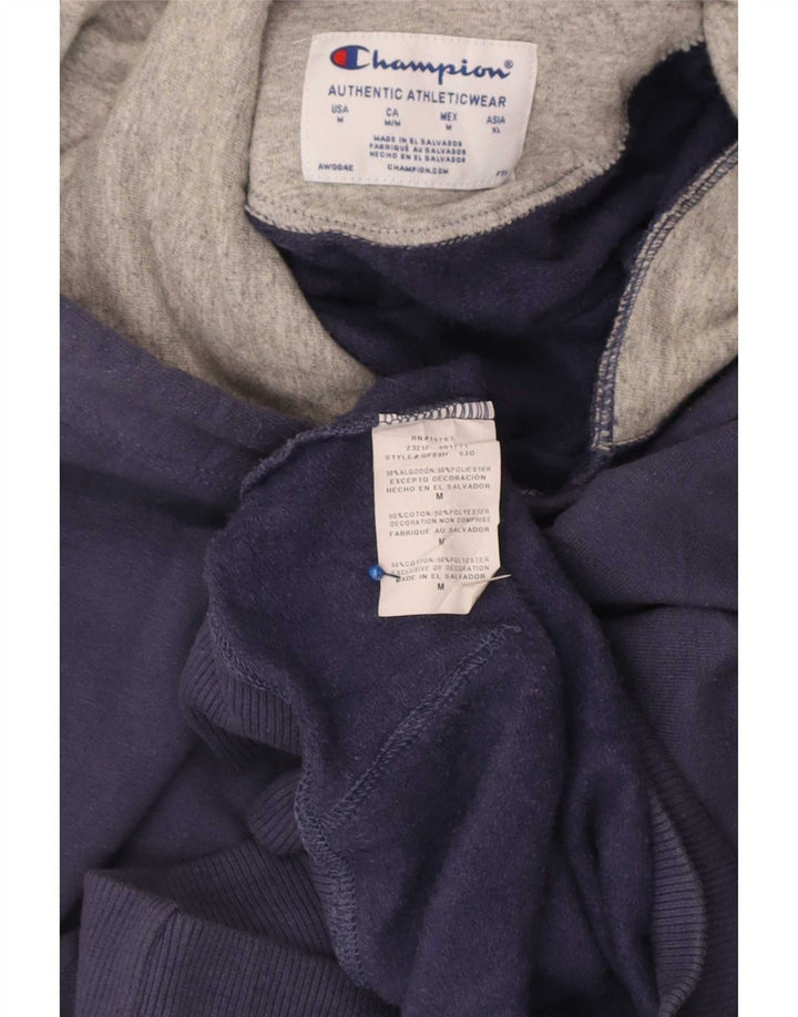 Felpa con cappuccio Champion da uomo con vestibilità regolare grafica, cotone medio blu navy