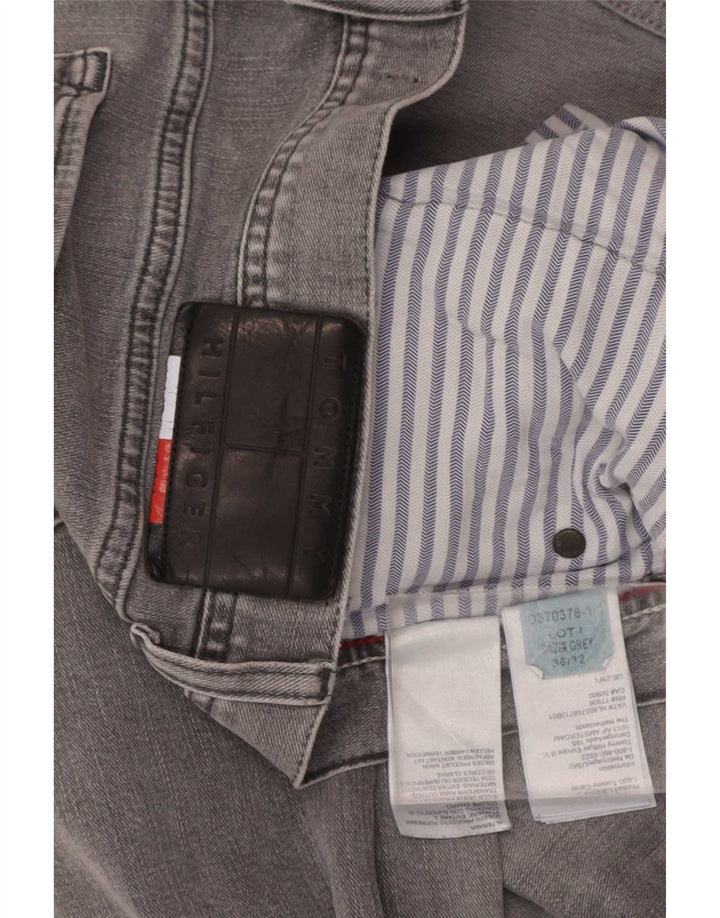 Jeans slim da uomo Tommy Hilfiger W36 L32 cotone grigio