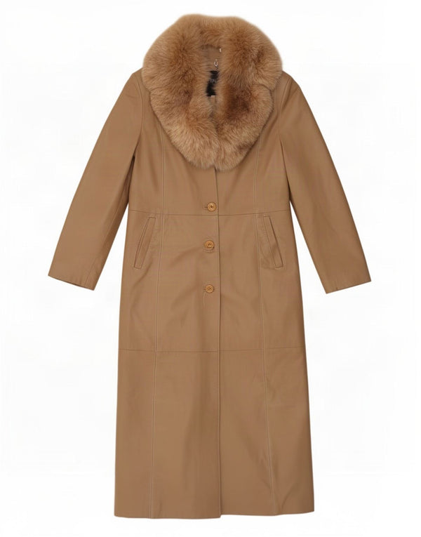 Cappotto in Pelle da Donna Planet IT 46 Large Beige