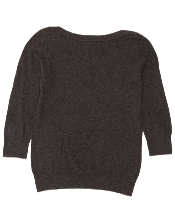 Gap Maglione da donna con scollo a barca con maniche a 3/4 UK 10 Small Grigio