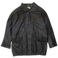 Giacca in pelle oversize da donna YUPPIE UK 18 XL Nera floreale