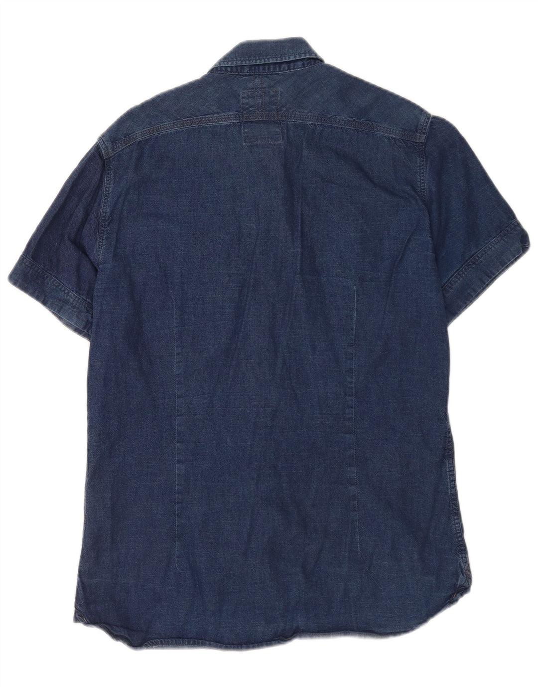Camicia a maniche corte da uomo G-Star grande in cotone blu