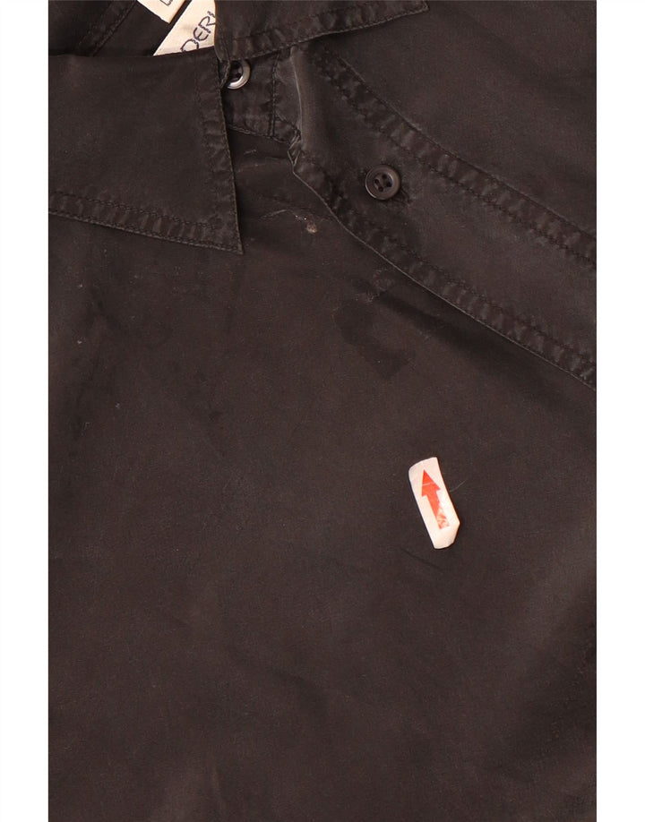 Camicia vintage da uomo grande in seta nera