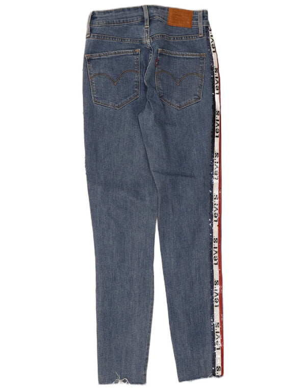Jeans skinny Levi's da donna 721 con grafica a vita alta W24 L27 blocco di colore blu