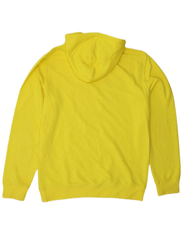Maglione con cappuccio grafico da uomo Champion grande in cotone giallo