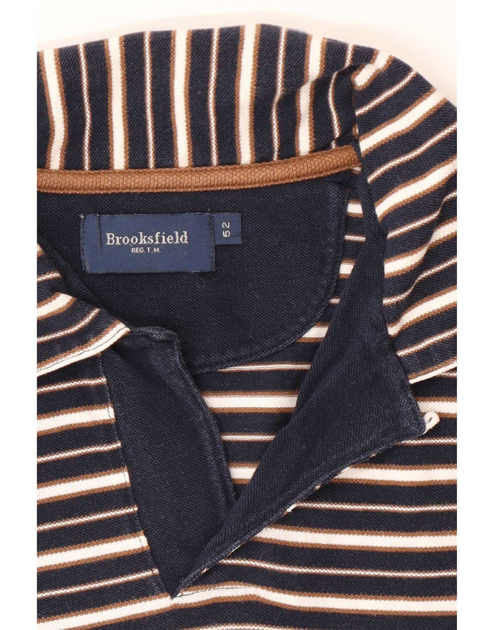 Polo da uomo Brooksfield IT 52 Large a righe blu navy