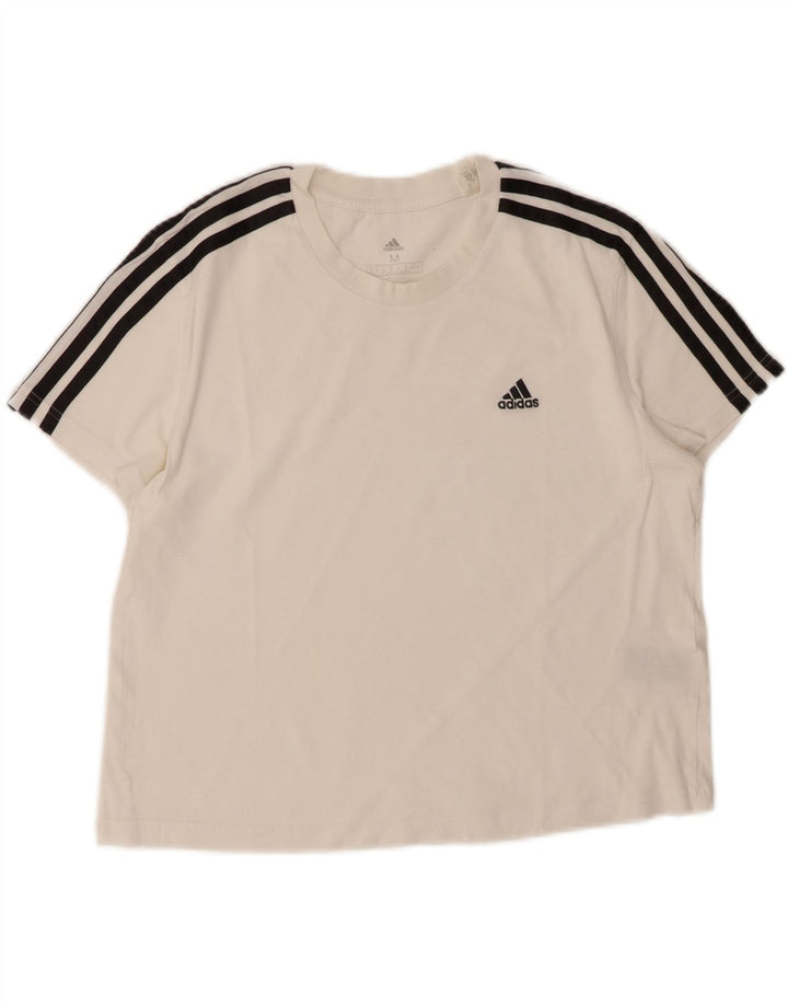 T-shirt grafica da donna Adidas Top UK 14 cotone bianco medio