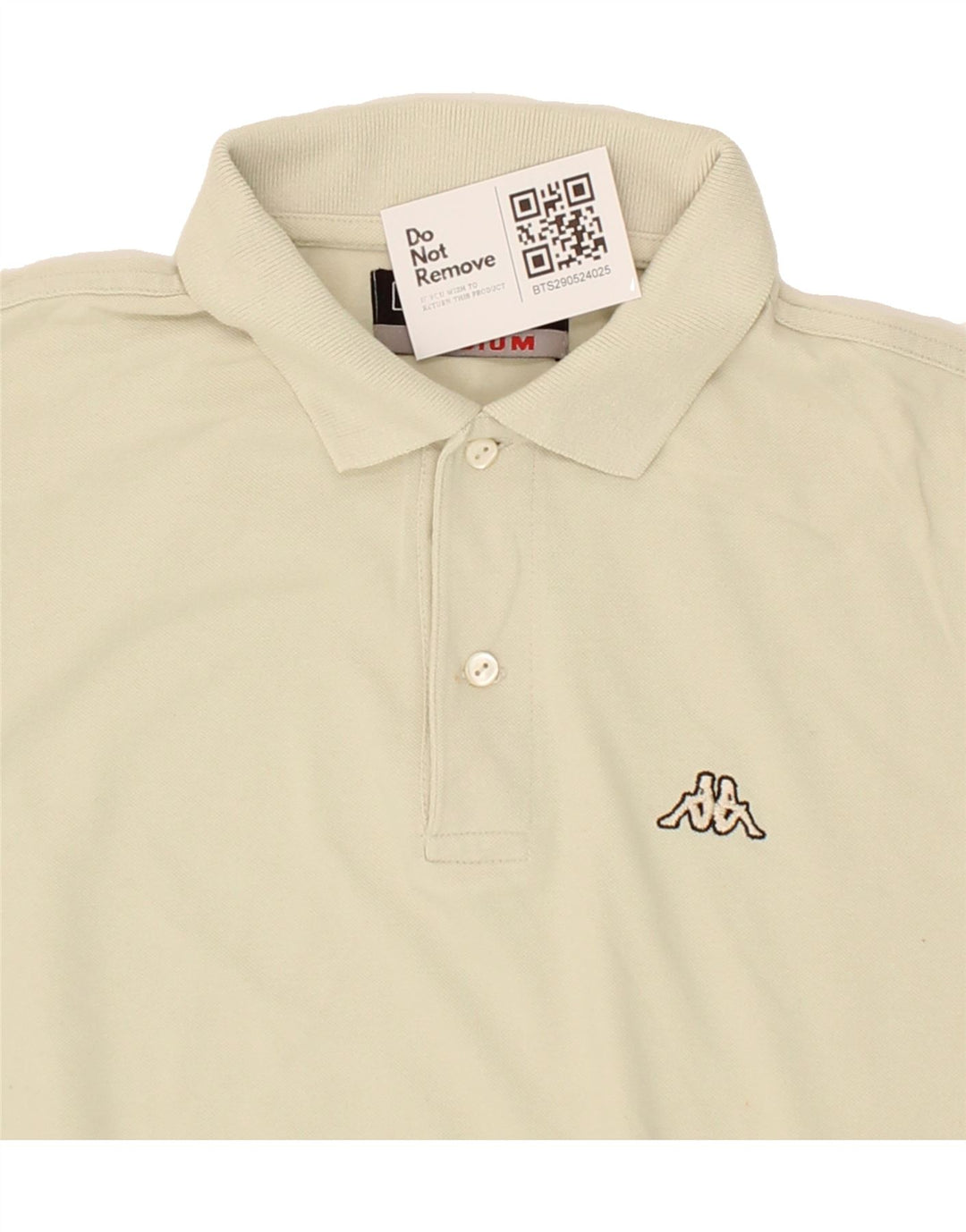 KAPPA Mens Polo Shirt Medium Beige Cotton Vintage Kappa and Second-Hand Kappa from Messina Hembry 