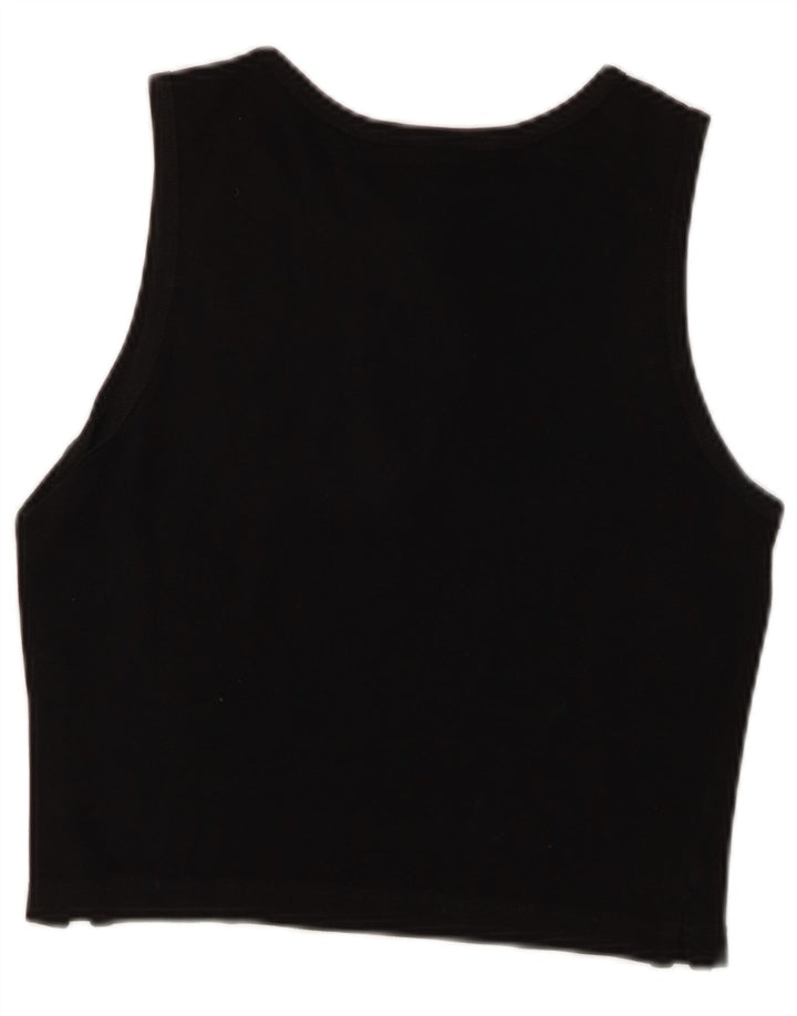 Canotta corta da donna Lacoste taglia 36 piccola in cotone nero