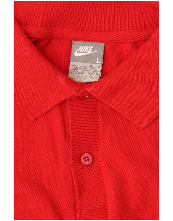 Polo Nike Uomo UK 42/44 Large Rossa