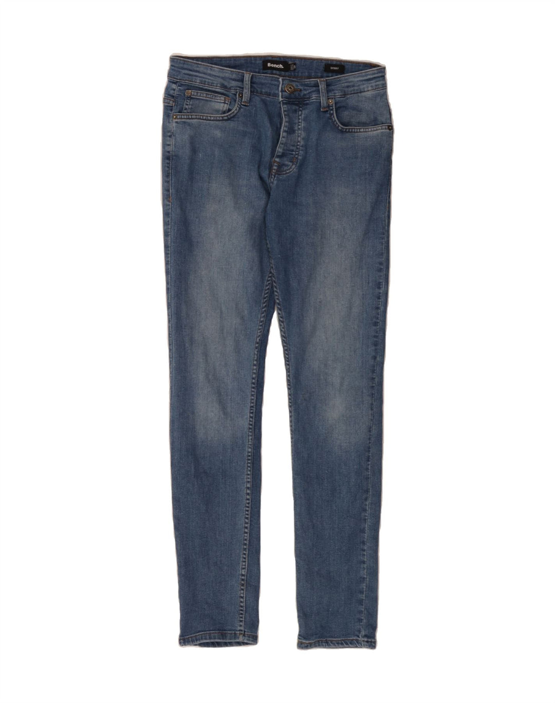 BENCH Mens Skinny Jeans W32 L30 Blue Cotton Vintage Bench and Second-Hand Bench from Messina Hembry 