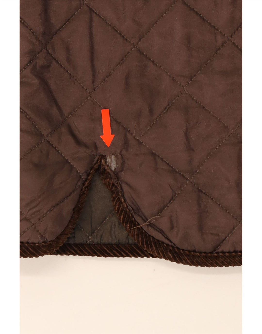 VINTAGE Mens Quilted Jacket UK 42 XL Brown Cotton Vintage Vintage and Second-Hand Vintage from Messina Hembry 
