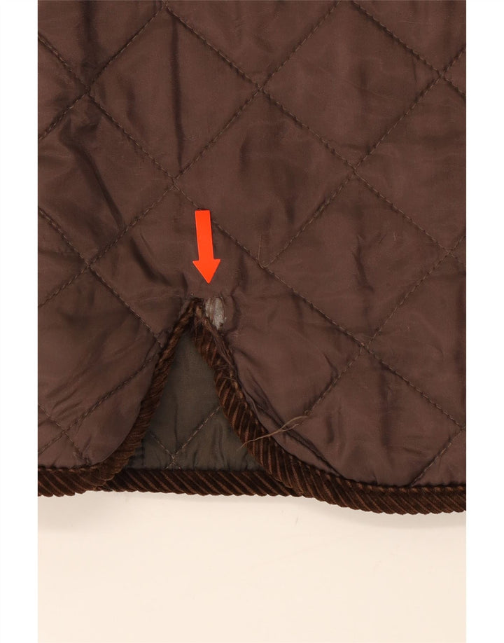 VINTAGE Mens Quilted Jacket UK 42 XL Brown Cotton Vintage Vintage and Second-Hand Vintage from Messina Hembry 