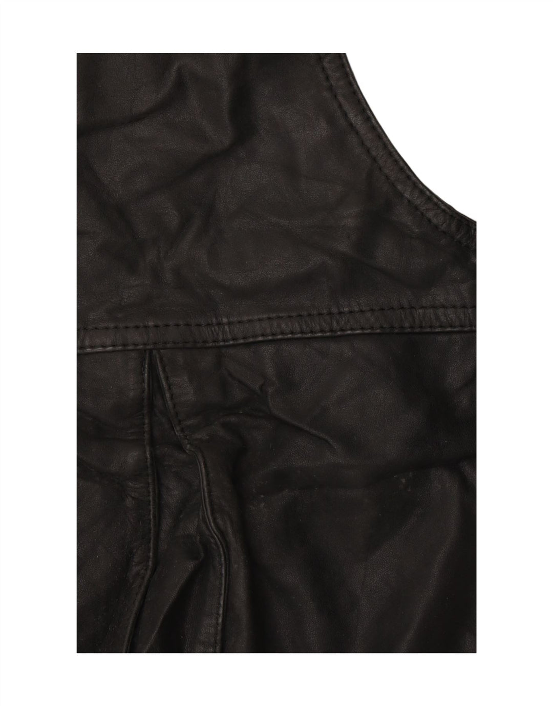 Gilet in pelle da uomo SAKS FIFTH AVENUE UK 36 piccolo in pelle nera