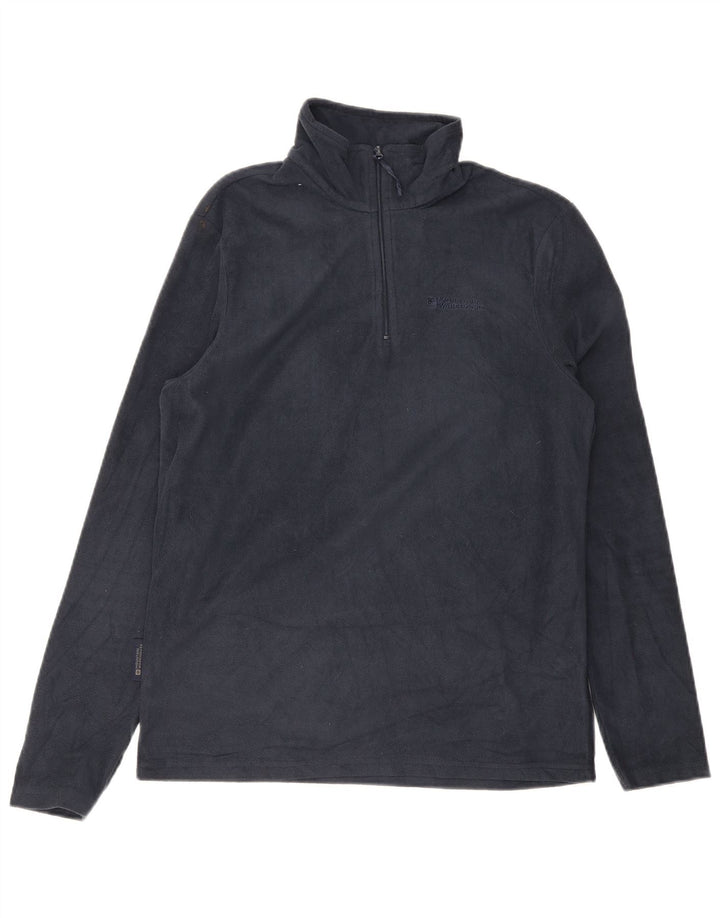 Maglione in pile da uomo con collo e zip Mountain Warehouse XS poliestere blu navy