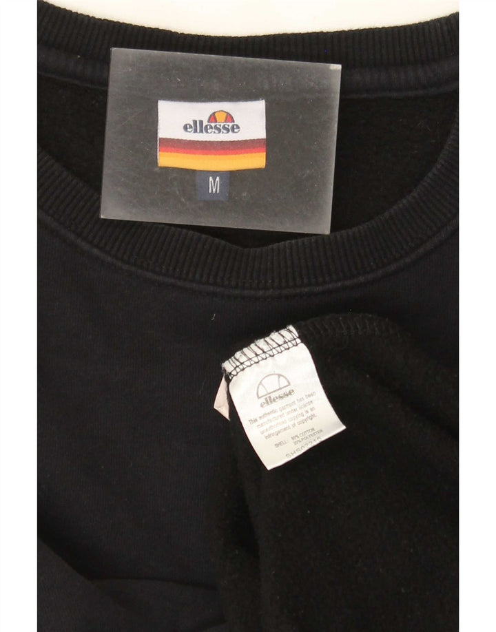 ELLESSE Felpa Uomo Maglione Medio Nero Cotone