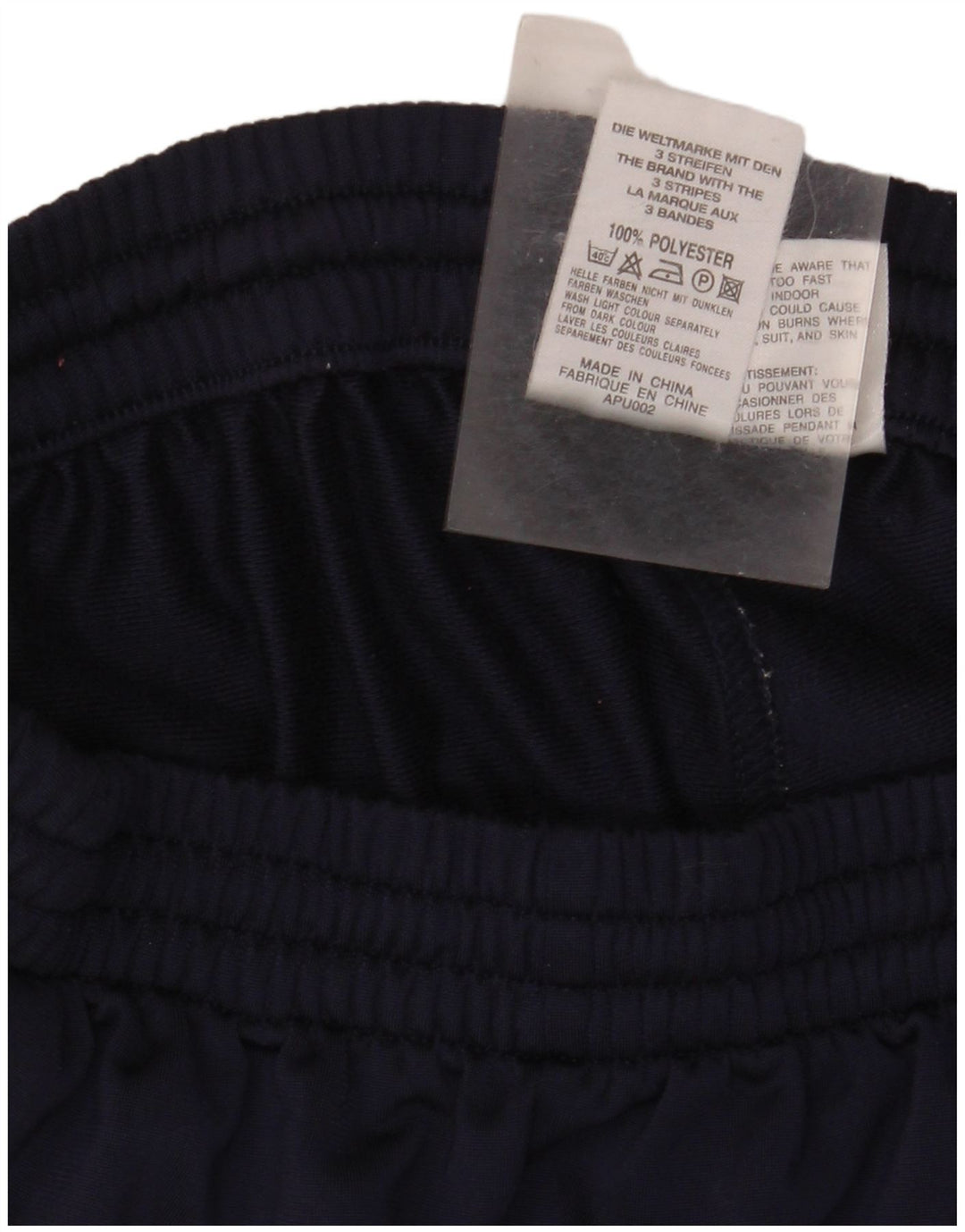 Pantaloni della tuta da ragazzo Adidas 13-14 anni in poliestere blu navy
