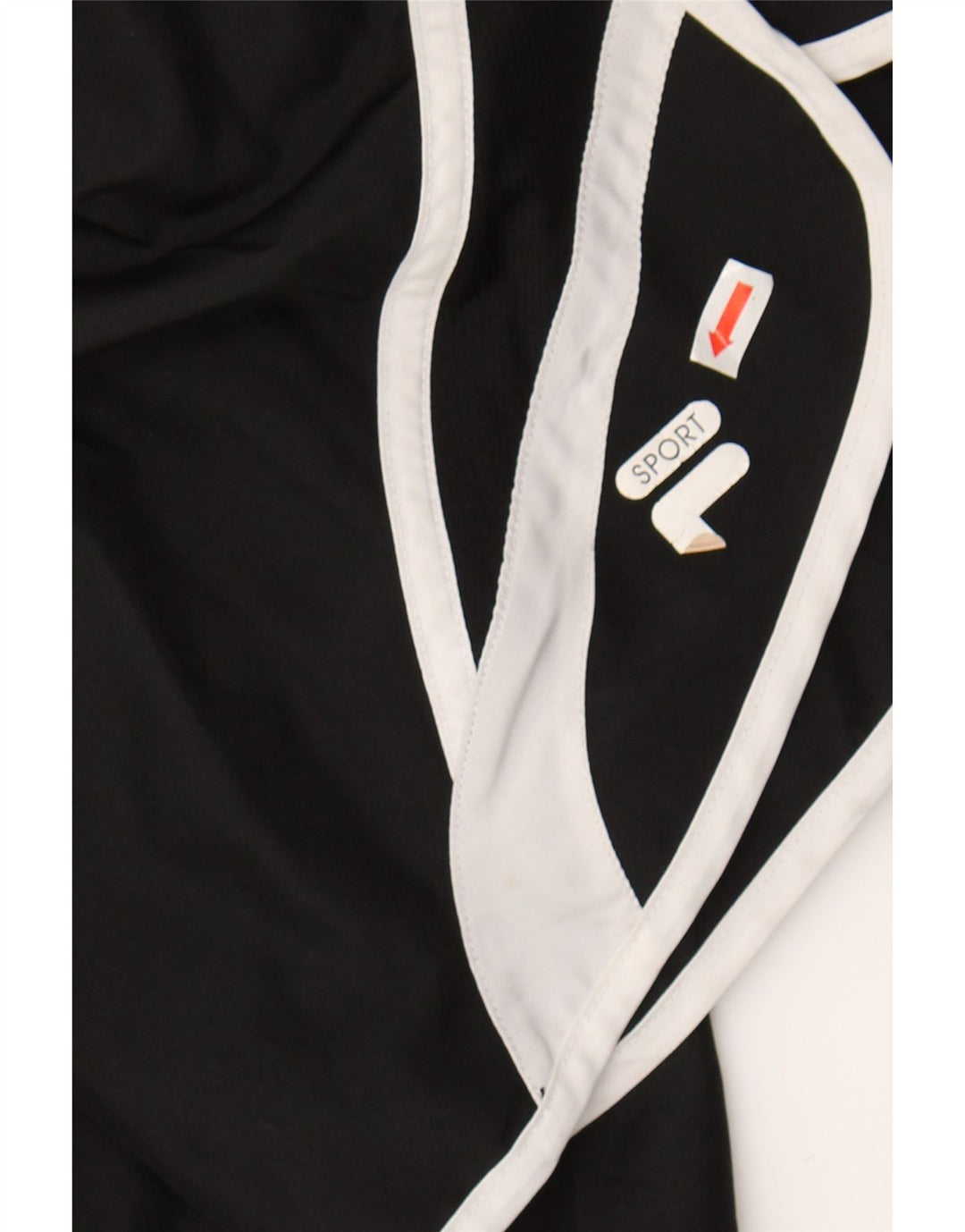 FILA Womens Sport Shorts UK 6 XS  Black Colourblock Polyester Vintage Fila and Second-Hand Fila from Messina Hembry 