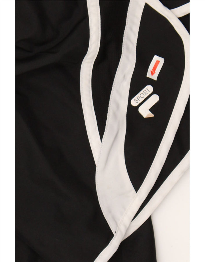 FILA Womens Sport Shorts UK 6 XS  Black Colourblock Polyester Vintage Fila and Second-Hand Fila from Messina Hembry 