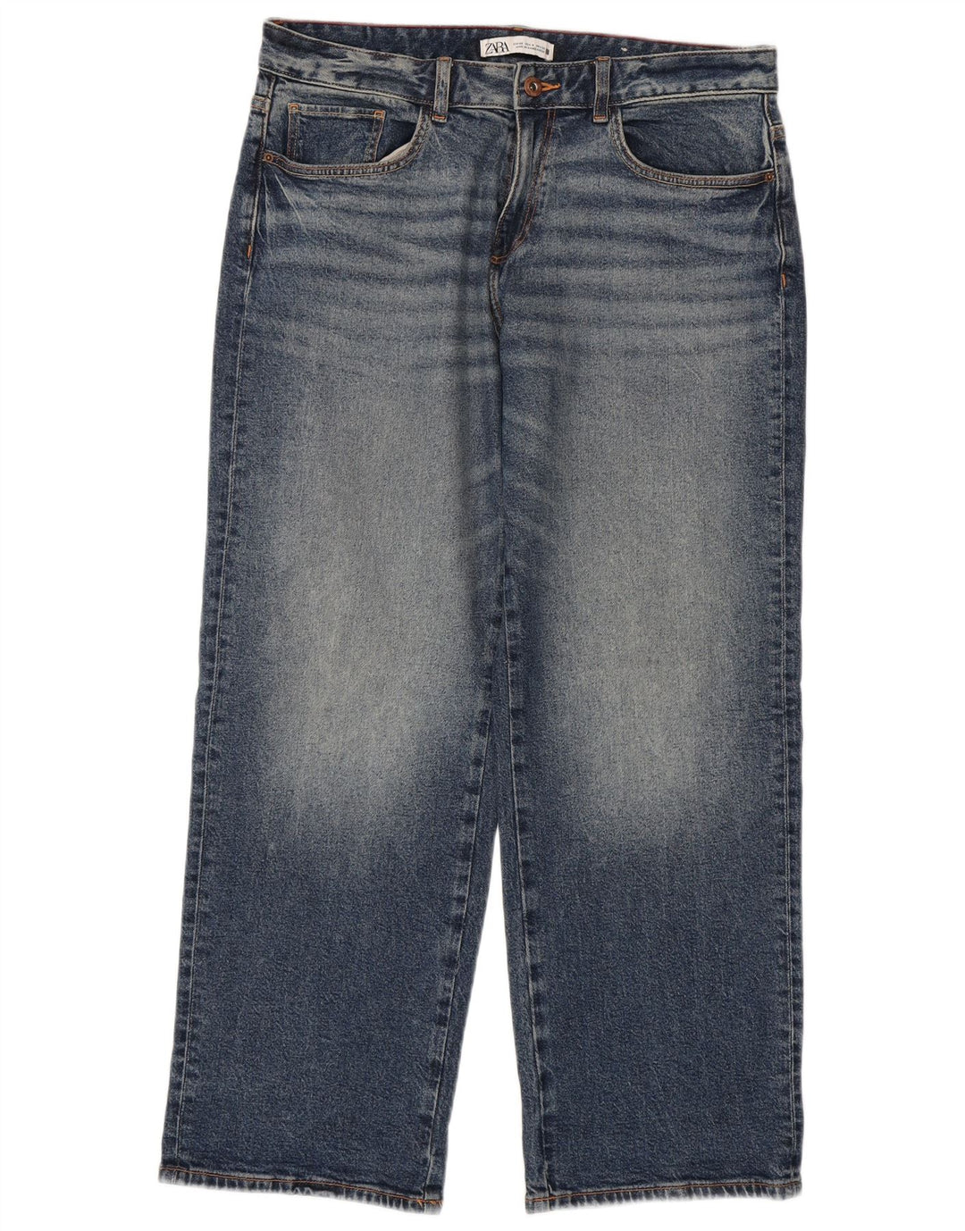 Jeans larghi da donna Zara EU 40 medio W30 L29 cotone blu