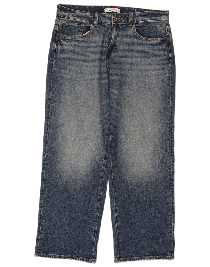 Jeans larghi da donna Zara EU 40 medio W30 L29 cotone blu