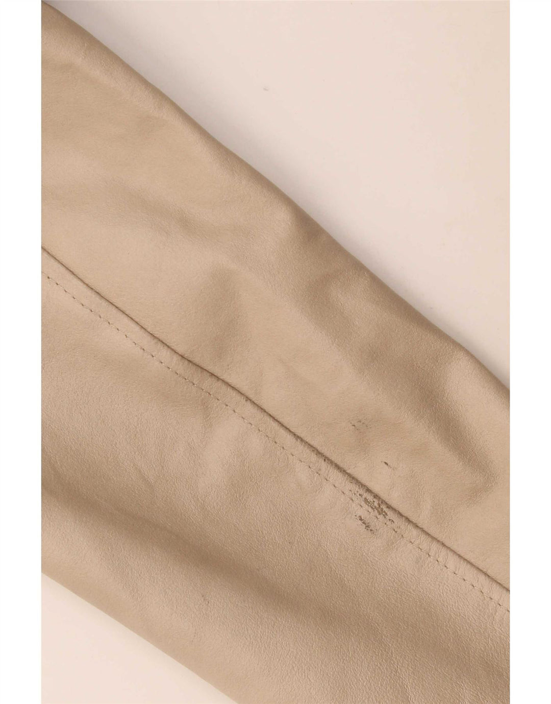 Giacca in pelle vintage da donna IT 46 grande beige