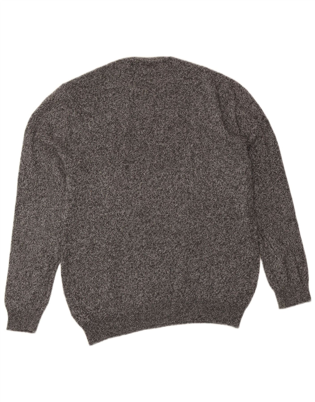 Maglione maglione girocollo da uomo Jack Wills, lana merino chiazzata grigia grande