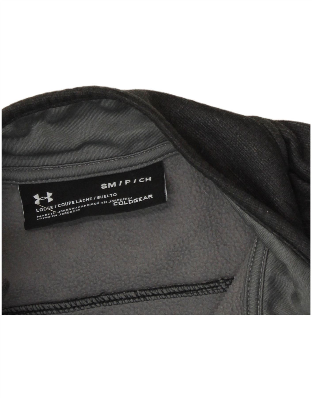 Felpa da uomo Under Armour Cold Gear con zip e collo, maglione piccolo grigio screziato