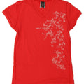 HELLY HANSEN Womens Graphic T-Shirt Top UK 12 Medium Red Spotted Cotton Vintage Helly Hansen and Second-Hand Helly Hansen from Messina Hembry 