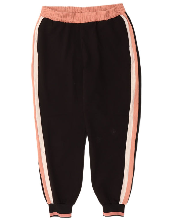 Pantaloni da tuta da donna Zara Joggers UK 14 Large Nero Colourblock