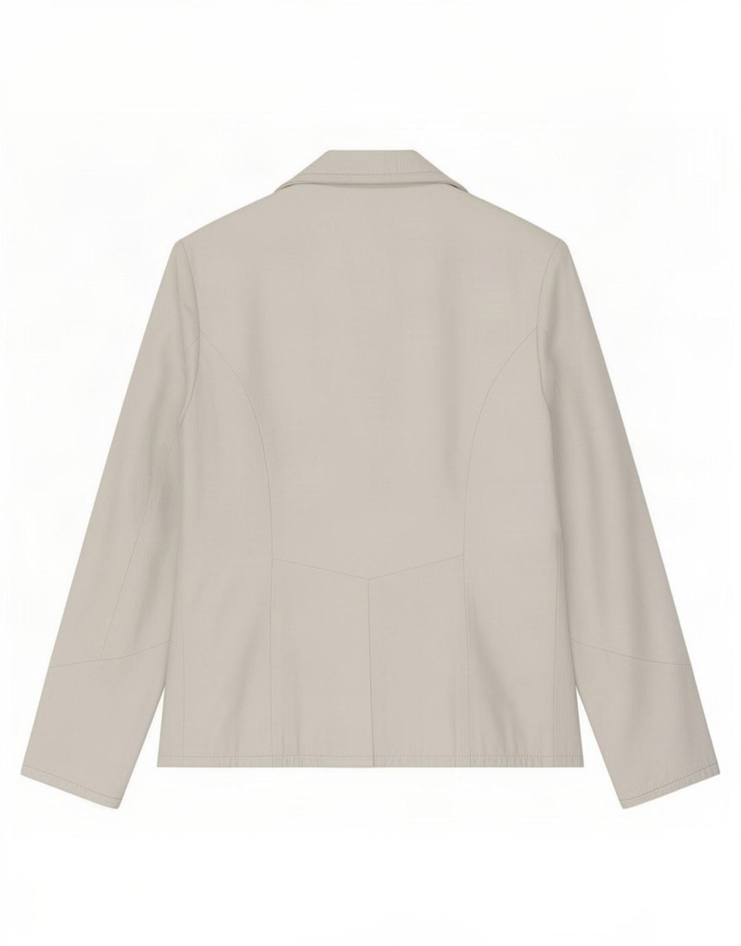 Giacca blazer in pelle vintage da donna a 2 bottoni IT 44 medio bianco