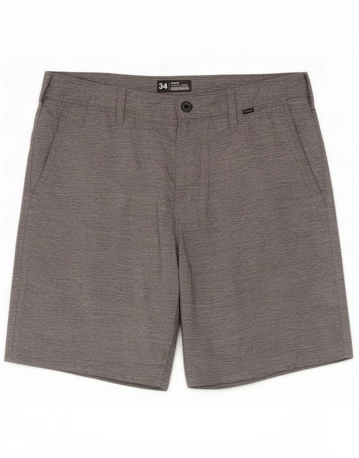 Pantaloncini chino da uomo Hurley Large W34 poliestere chiazzato grigio