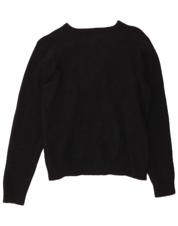 POLO RALPH LAUREN Maglione da donna con scollo a barca UK 12 Medio Nero