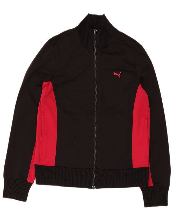 Giacca da tuta da donna Puma UK 14 Large Nero Colourblock Poliestere