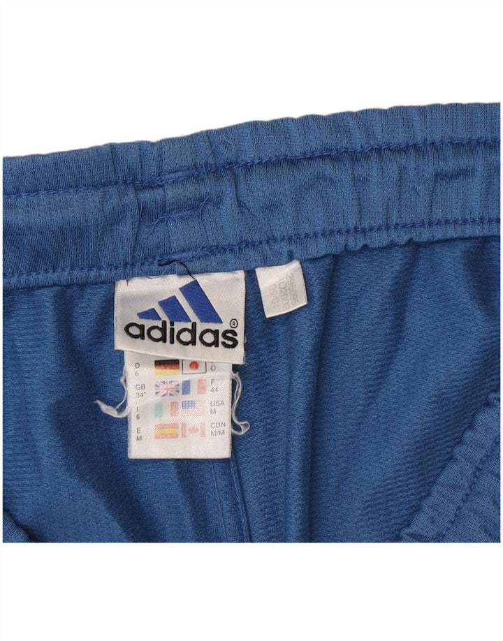 Pantaloncini sportivi da uomo Adidas in poliestere blu medio