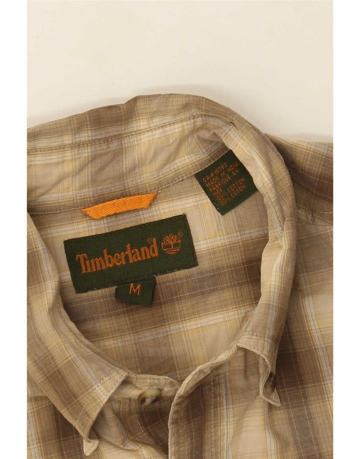 Camicia in flanella da uomo Timberland, cotone a quadri kaki medio