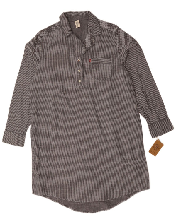 Abito camicia pullover da donna Levi's UK 14 Cotone gessato grigio medio