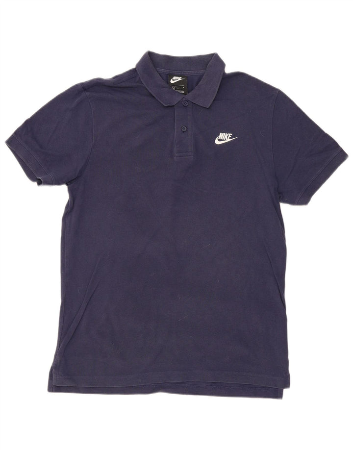 Polo Nike da uomo in cotone blu navy medio