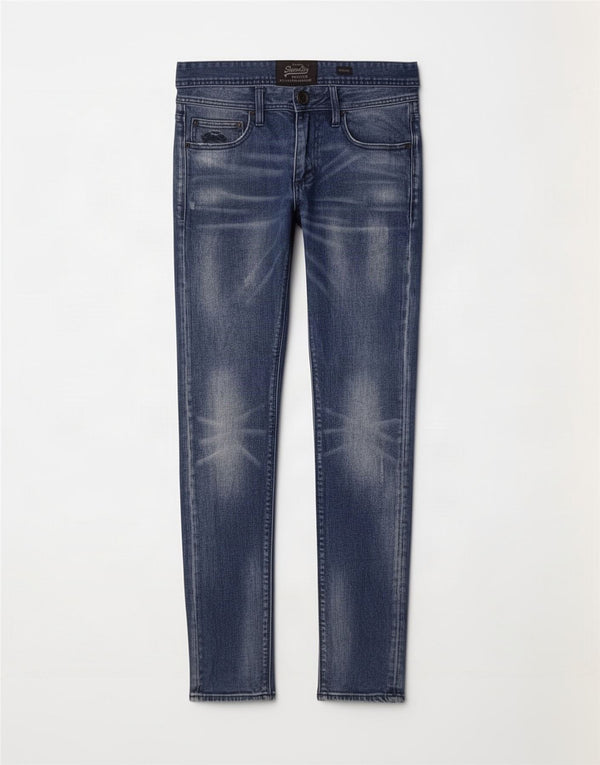 Superdry Mens Skinny Jeans W32 L32 Blue Cotton
