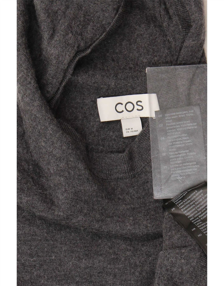 Maglione corto con cappuccio da donna Cos UK 14 Lana grigio medio