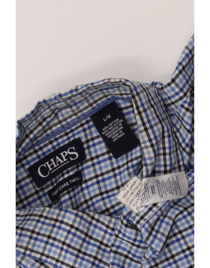 Camicia da uomo Chaps a quadri grandi in cotone blu