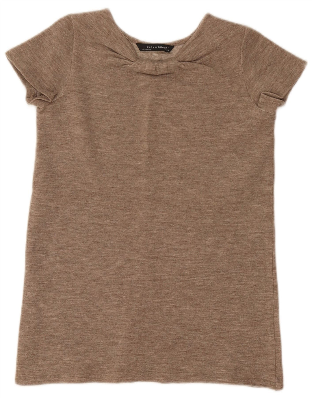 T-shirt Zara da donna Top UK 12 marrone medio screziato